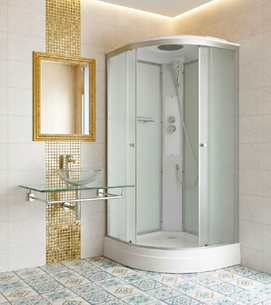 Фото Душевая кабина AvaCan C 90x90 C2090 стандартная, стекло матовое, профиль матовый хром