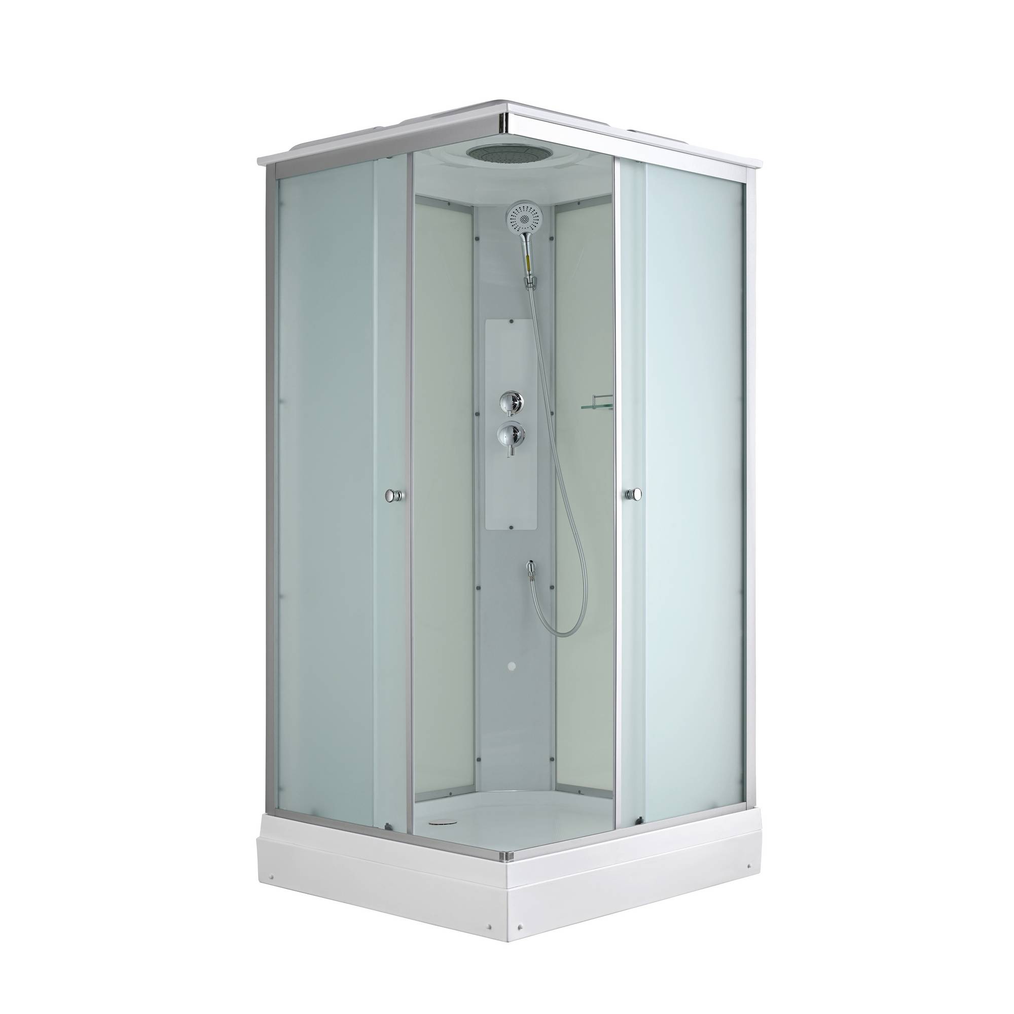 Душевая кабина AvaCan CK 100x100 CK2010 стандартная стекло матовое профиль матовый хром 49550₽