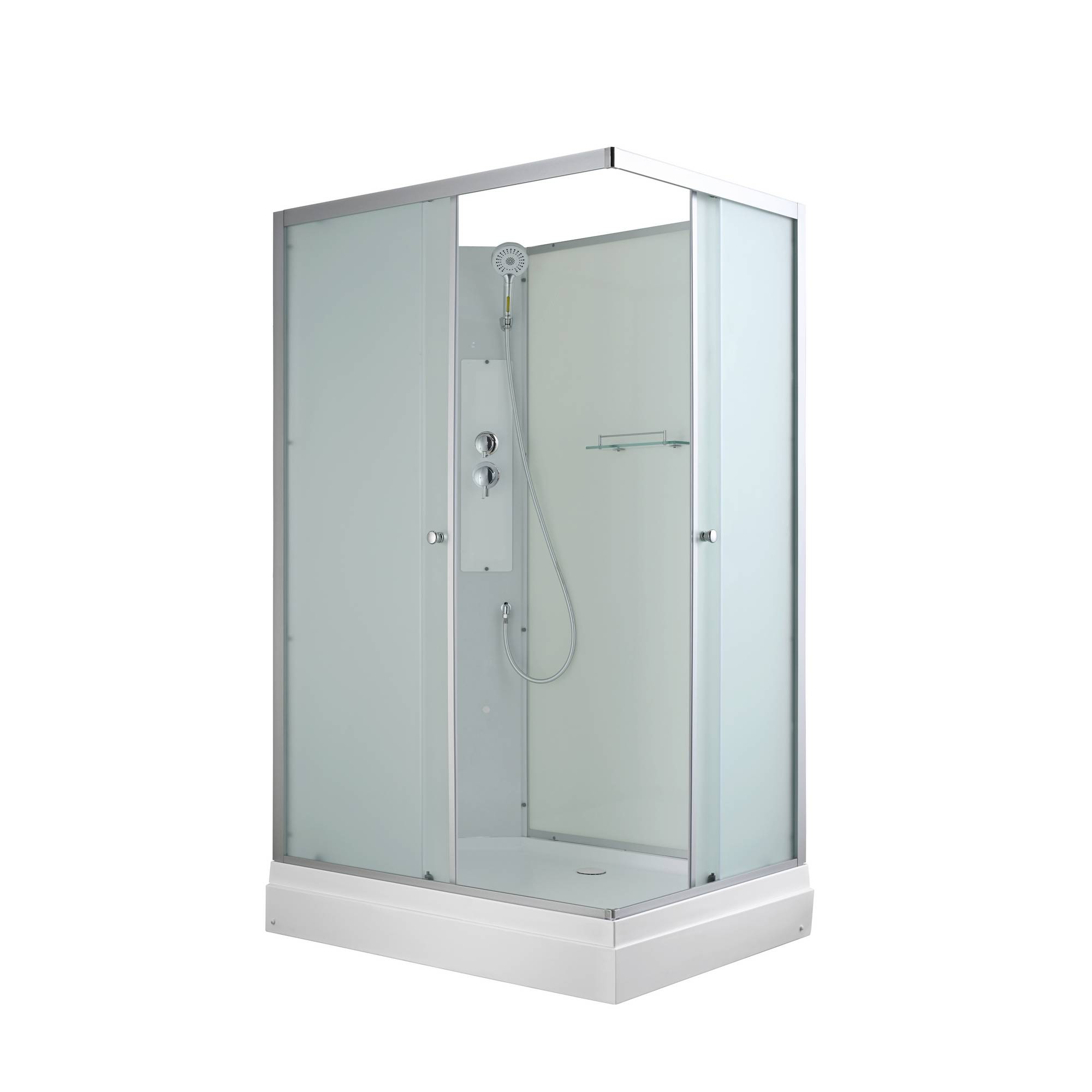 Душевая кабина AvaCan CK 100x80 CK2810N без крыши стекло матовое профиль матовый хром 47300₽