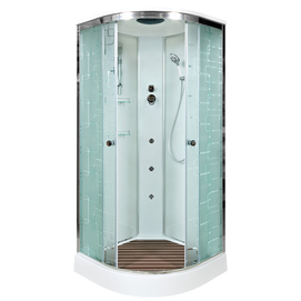 Душевая кабина AvaCan EM1580GM 80x80 с гидромассажем, стекло с рисунком, профиль хром