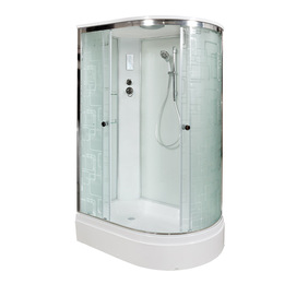 Душевая кабина AvaCan EM2712LEL 120x80 с электрикой, стекло с рисунком, профиль хром, левая