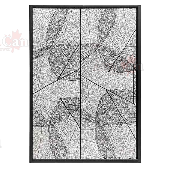 Душевая дверь в нишу AvaCan FB120MT 120-140 см, стекло матовое с рисунком, профиль черный матовый