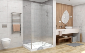 Душевая перегородка AvaCan MC120 120x200 стекло прозрачное, профиль хром