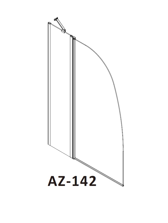 Душевая шторка Azario AZ-142 12968₽