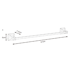 Фото Полотенцедержатель Azario Altre 61 см AZ-96001B черный матовый