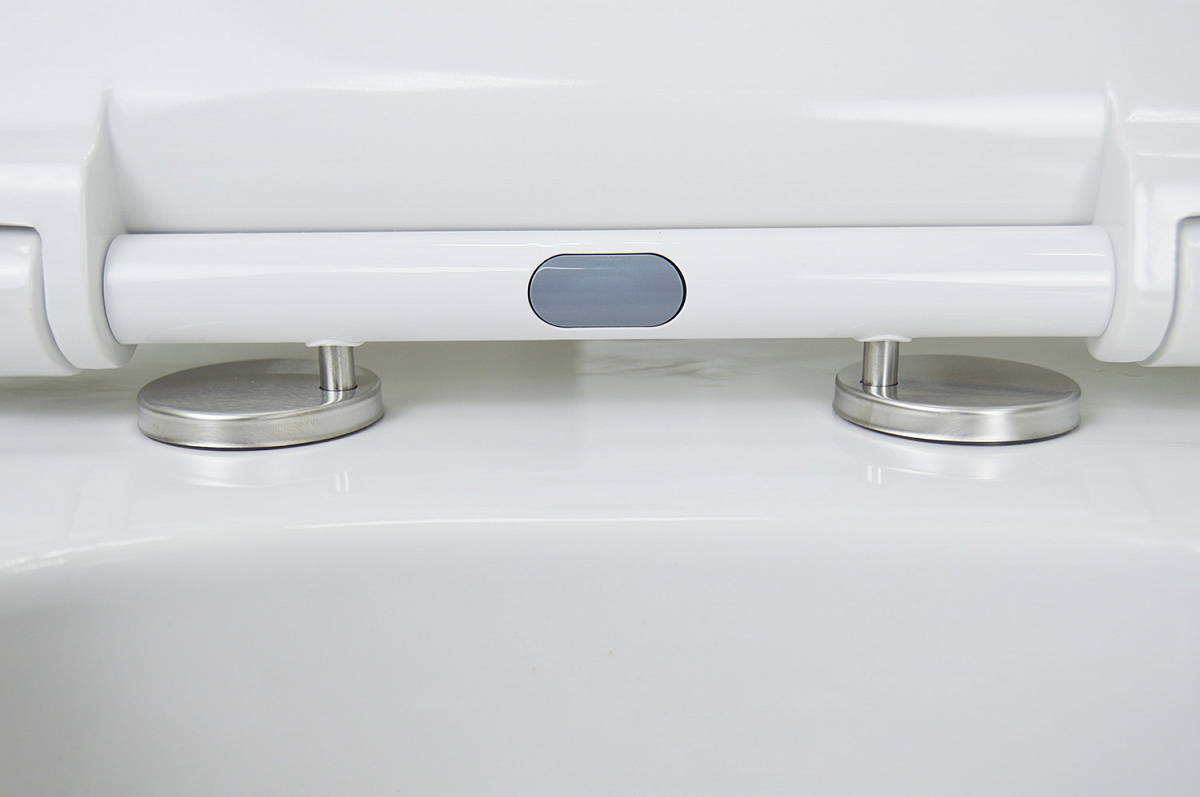 Унитаз подвесной безободковый Azario Ferio 87565 с крышкой микролифт, белый, цвет хром - фото 7