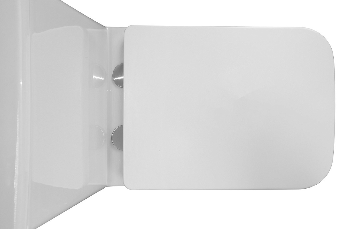 Унитаз-компакт безободковый Azario Fresco AZ-8302 с крышкой микролифт, белый, цвет хром - фото 8