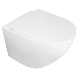 Фото Унитаз подвесной Azario Pro PRO-0001 с крышкой микролифт, каскадный смыв, белый