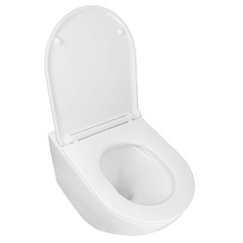 Фото Унитаз подвесной Azario Pro PRO-0001 с крышкой микролифт, каскадный смыв, белый