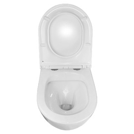 Фото Унитаз подвесной Azario Pro PRO-0001 с крышкой микролифт, каскадный смыв, белый