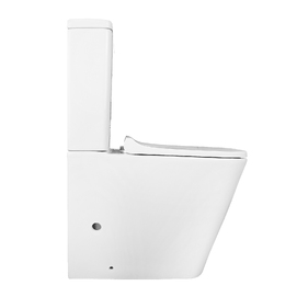 Фото Унитаз-компакт напольный Azario Quadro AZ-2175 UQ1 с крышкой микролифт, смыв торнадо, белый