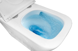 Фото Унитаз-компакт напольный Azario Quadro AZ-2175 UQ1 с крышкой микролифт, смыв торнадо, белый