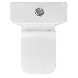 Фото Унитаз-компакт напольный Azario Quadro AZ-2175 UQ1 с крышкой микролифт, смыв торнадо, белый