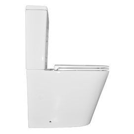 Фото Унитаз-компакт напольный Azario Vetro AZ-2149-UQ1 с крышкой микролифт, смыв торнадо, белый