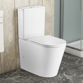 Фото Унитаз-компакт напольный Azario Vetro AZ-2149-UQ1 с крышкой микролифт, смыв торнадо, белый