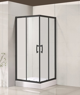 Душевой уголок BandHours 90x90 180651401 стекло прозрачное, профиль черный матовый
