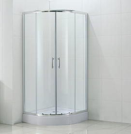 Душевой уголок BandHours 100x100 180701101 стекло прозрачное, профиль хром