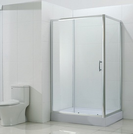 Душевой уголок BandHours 140x100 190440001 стекло прозрачное, профиль хром, без поддона