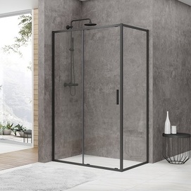 Душевой уголок BandHours 120x90 190480001 стекло прозрачное, профиль черный матовый