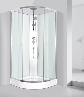 Душевая кабина BandHours Nova 90x90 170221101 стекло прозрачное, профиль хром
