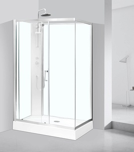 Душевая кабина BandHours Sphera 100x70 стекло прозрачное, профиль хром