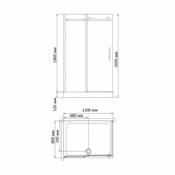 Душевой уголок BandHours Vincent 912 90x120 180491301 58482₽