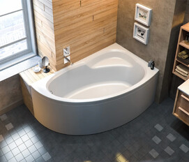 Акриловая ванна Bas Сагра 160x90 В 00146 белая глянцевая, правая, с каркасом