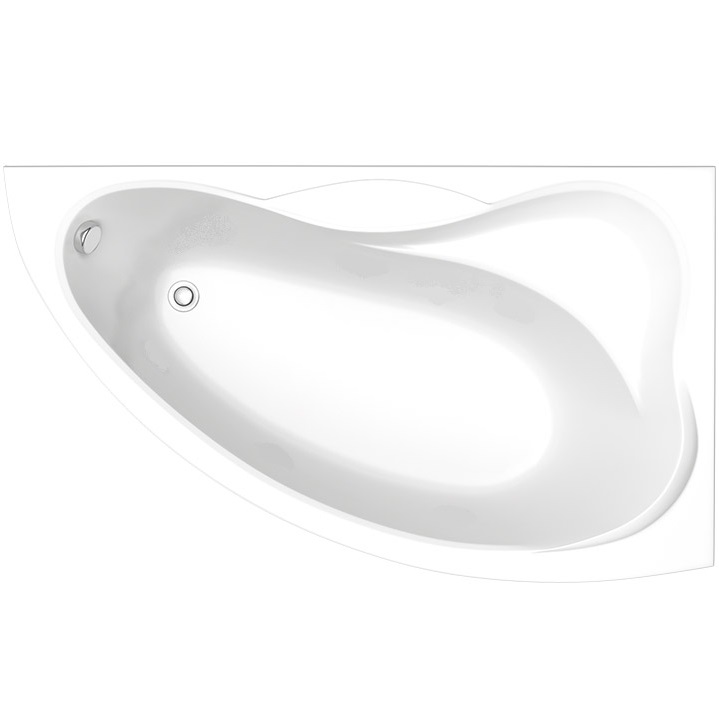 Акриловая ванна Bas Вектра 150х90 без гидромассажа R, размер 150x90, цвет белый В 00008 - фото 3