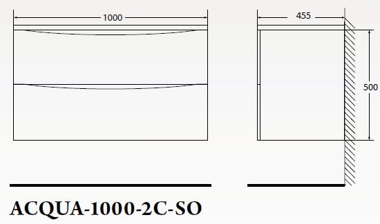 Тумба под раковину BelBagno ACQUA-1000-2C-SO-PS, цвет серый - фото 3