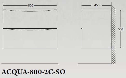 Тумба под раковину BelBagno ACQUA-800-2C-SO-CVG, цвет серый - фото 3