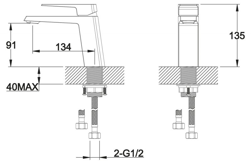 Смеситель для раковины BelBagno Arlie ARL-LVM-CRM, цвет хром - фото 2