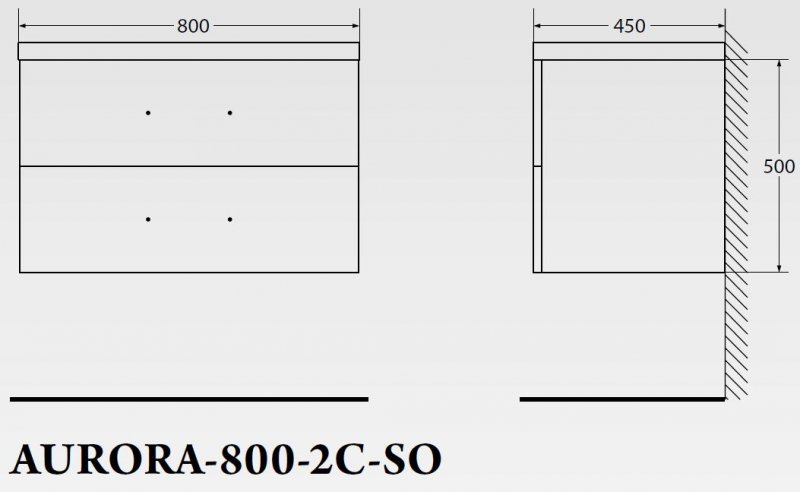 Тумба под раковину BelBagno AURORA-800-2C-SO-RT, цвет коричневый - фото 2