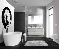 Мебель для ванной BelBagno Albano 120 см подвесная, 2 ящика, Rovere Vintage Bianco