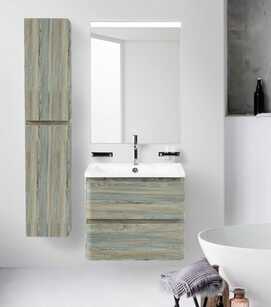Мебель для ванной комнаты BelBagno Albano 60 см подвесная, 2 ящика, Pino Scania