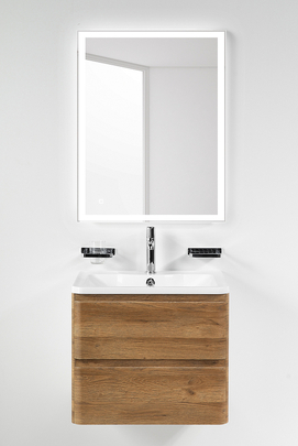 Фото Мебель для ванной комнаты BelBagno Albano 70 см подвесная, 2 ящика, Rovere Rustico