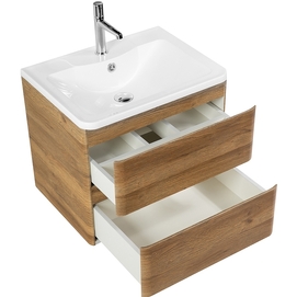 Фото Мебель для ванной комнаты BelBagno Albano 70 см подвесная, 2 ящика, Rovere Rustico
