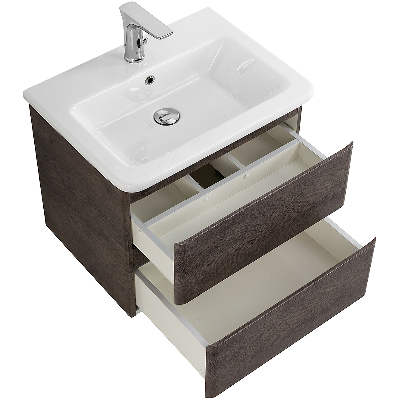 Мебель для ванной комнаты BelBagno Albano-Cer 50 см подвесная, 2 ящика, Robere Nature Grigio, цвет серый ALBANO-CER-500-2C-SO-RNG - фото 3