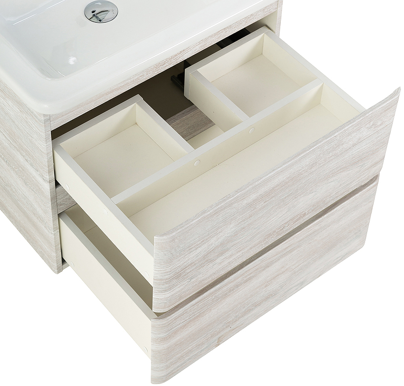 Мебель для ванной комнаты BelBagno Albano-Cer 50 см подвесная, 2 ящика, Rovere Vintage Bianco, цвет дуб белый ALBANO-CER-500-2C-SO-RVB - фото 3