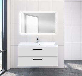 no artМебель для ванной комнаты BelBagno Aurora 100 подвесная Bianco Opaco