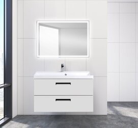 no artМебель для ванной комнаты BelBagno Aurora 90 подвесная Bianco Opaco