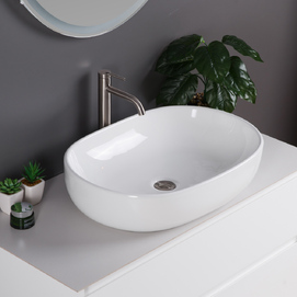 Раковина накладная BelBagno BB1084 60 см белая