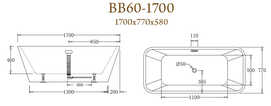    BelBagno BB60-1700 170x80