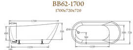   BelBagno BB62-1700 170x72
