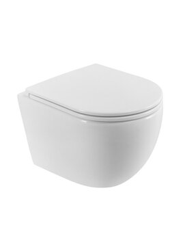 Фото Унитаз подвесной BelBagno COMPATTO BB003CH-TOR/SC безободковый, сиденье с микролифтом