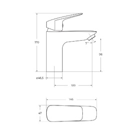 Фото Смеситель для раковины BelBagno DUE-LVM-GM-W0 оружейная сталь
