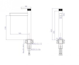 Фото Смеситель для раковины BelBagno Delta 2.0 DEL2.0-LMC-GM-W0 на столешницу, оружейная сталь