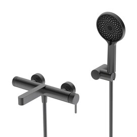 Смеситель для ванны с душем BelBagno Delta 2.0 DEL2.0-VASM-GM оружейная сталь