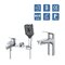 Фото Комплект смесителей для ванны и раковины BelBagno Due DUE-VASM/LVM-CRM хром 0