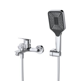 Фото Комплект смесителей для ванны и раковины BelBagno Due DUE-VASM/LVM-CRM хром