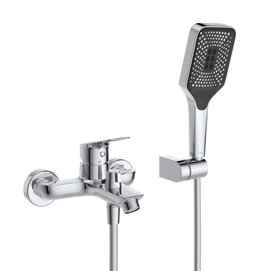Фото Комплект смесителей для ванны и раковины BelBagno Due DUE-VASM/LVM-CRM хром